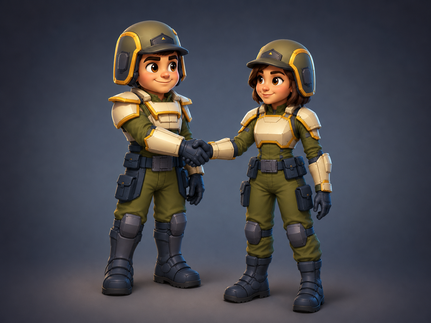 Final Frontier: Survival in-game characters forming an alliance